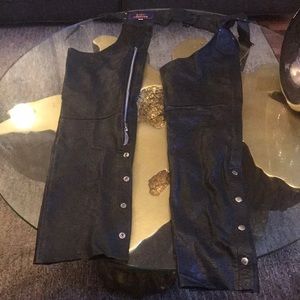 Real Leather Motorcycle Chaps